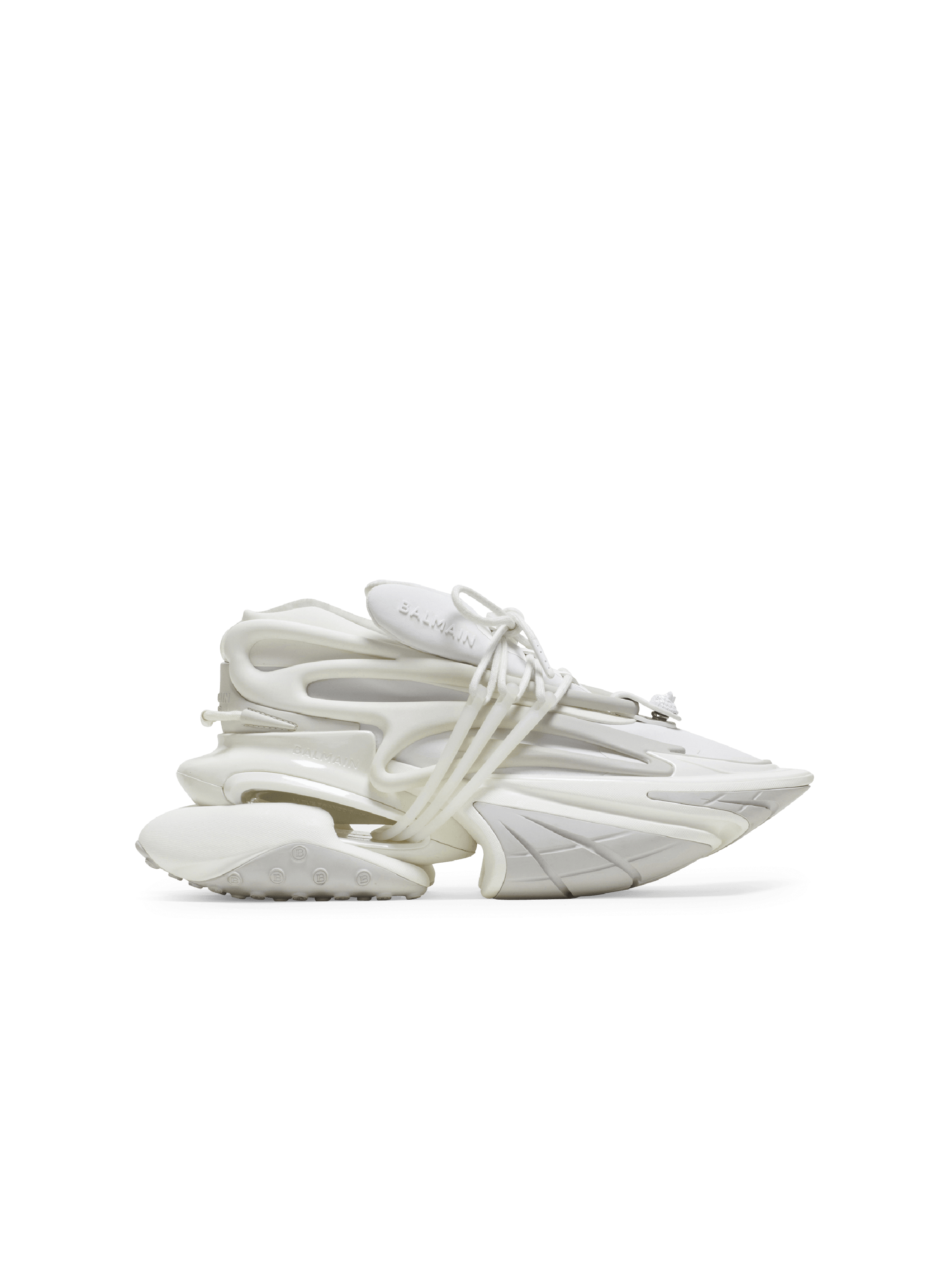 Sneakers Unicorn in neoprene e pelle, bianco, hi-res